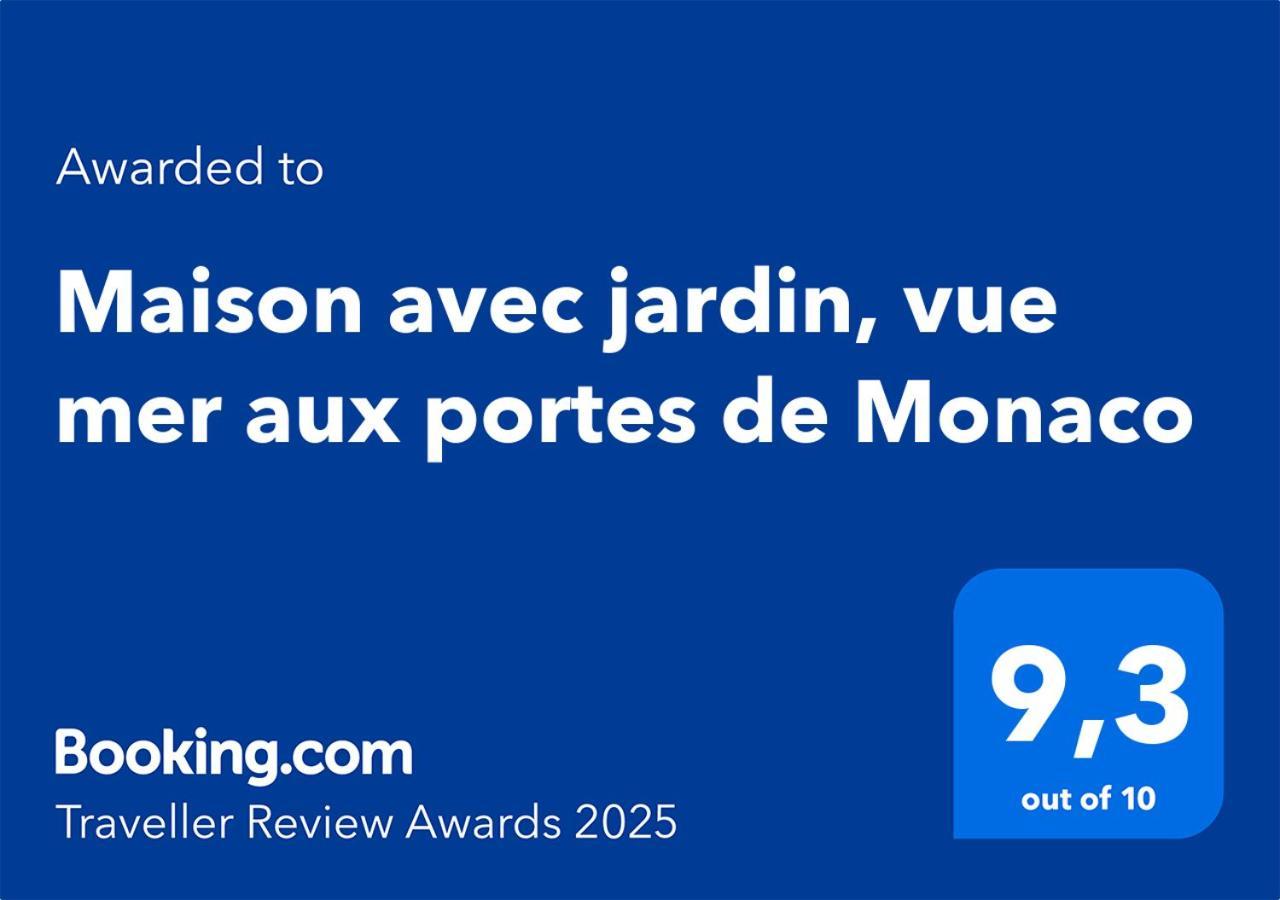 Maison Avec Jardin, Vue Mer Aux Portes De Monaco Beausoleil Eksteriør bilde
